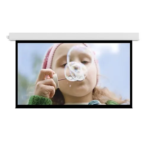 Da-Lite 14785L Advantage Electric Projection Screen, Ceiling Recessed Electric Screen, Complete Screen, 16:9 HDTV, Matte White Non Tensioned, 120V, Slot, 202" Screen, TAA Compliant