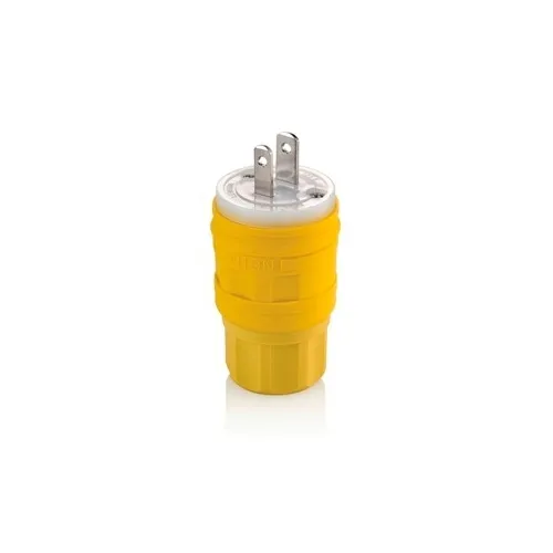 Leviton 14W04 Yellow Wetguard Plug Non-Grounding