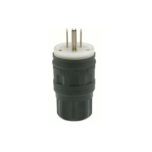 Leviton 14W47-B Pin and Sleeve Plug, 4-Wire, 30A, 380/440V, Watertight