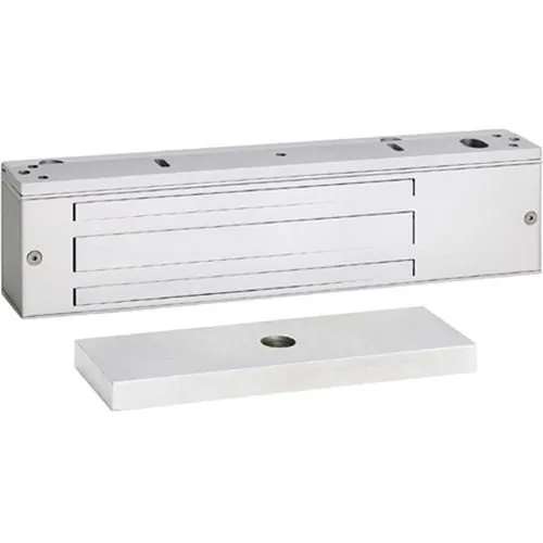 SDC 1511Y ExitCheck Series Magnetic Lock, Surface Mount, Single, 1650lbs, 12/24VDC, Dull Black