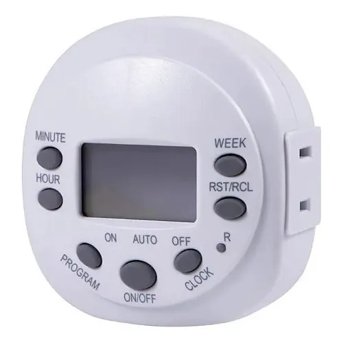 Jasco 15154 GE Indoor 1-Outlet 7-Day Programmable Digital Timer, White