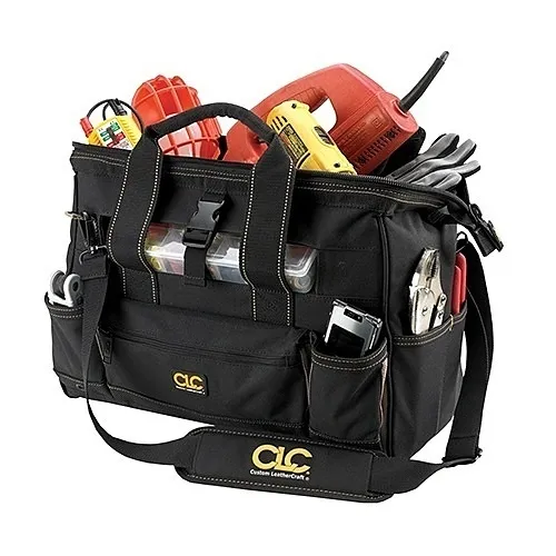 Dottie 1534 Tool Bag, 16" Tote with 23 Pockets and Top-Side Plastic Tray
