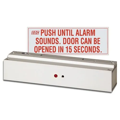 SDC 1581SNDV 1581S Series Mini Integrated Delayed Egress Lock, NFPA 101, Fixed 15-Second Egress Delay Dull Aluminum
