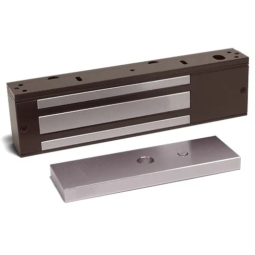 SDC 1581Y Single Electromagnetic Lock, 12/24VDC, 335 lbs Holding Force, Dull Black