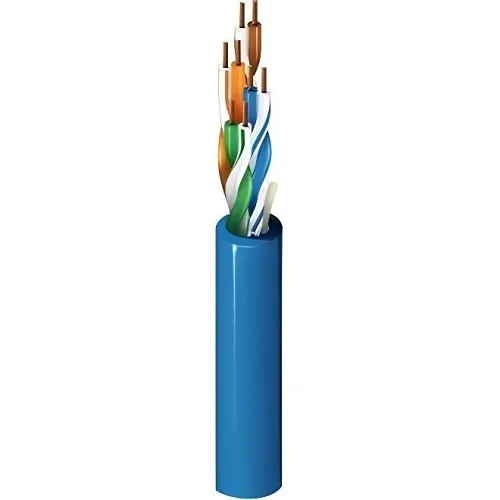 Belden 1583A 009U1000 24/4 CAT5e Premise Horizontal Cable (200MHz), Solid Bare Copper Conductors, U/UTP, Riser-CMR, PVC Jacket, White, UnReel, 1000'