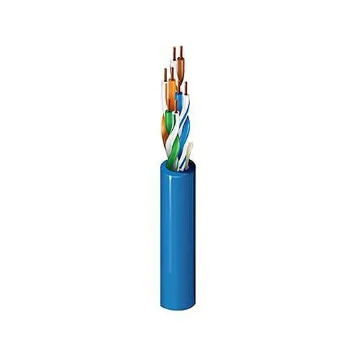 Belden 1585A D15Z1000 CAT5e Plenum Cable, 24/4 Solid BC, Unshielded, UTP, CMP, 1000' (304.8m), Blue