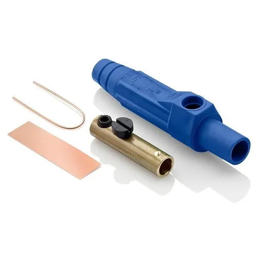 Leviton 15D22-UB Female Detach Plug Taper Nose 8-2AWG, Blue