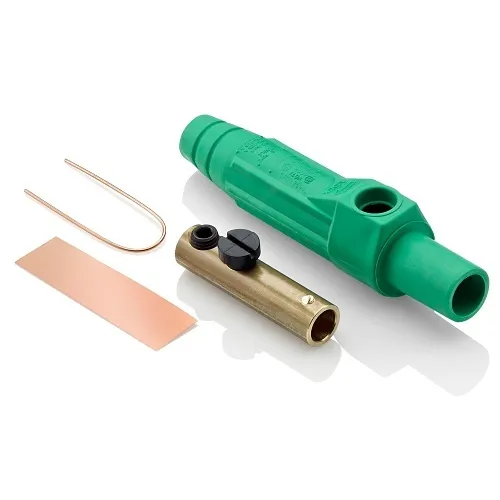 Leviton 15D22-UG Female Detachable Plug Taper Nose 8-2AWG, Green