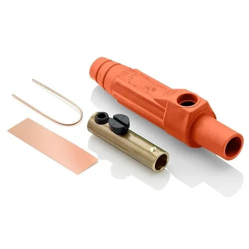 Leviton 15D22-UO Female Detachable Plug Taper Nose 8-2AWG, Orange