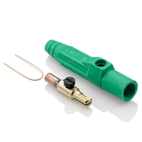 Leviton 15D23-UG Male Detachable Plug Tap Nose, CRI Crimped, Green