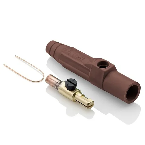 Leviton 15D23-UH BR Male Detachable Plug Tap Nozzle, Crimped