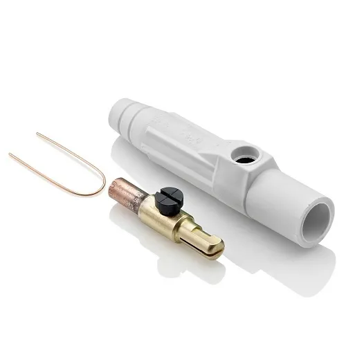 Leviton 15D23-UW Male Plug, 8-4AWG Crimp Tube Termination, White