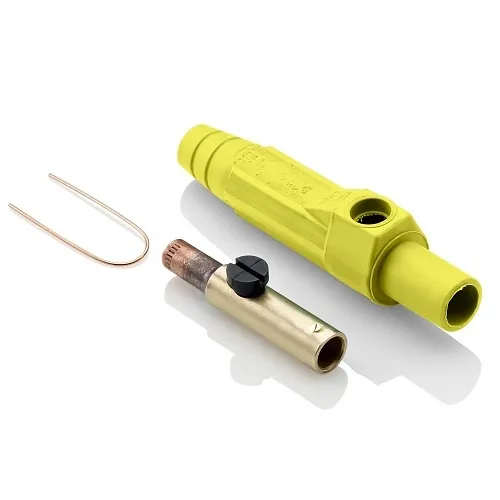 Leviton 15D24-UY Female Detachable Plug Tap Nose, Crimped, Yellow