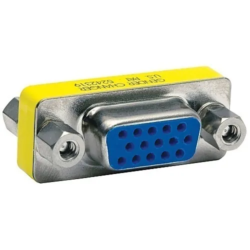 Hubbell 15GC10 Audio/Video Connector, D-Sub, 15-Pin, Gender Changer Bulk Connector, 10-Pack,