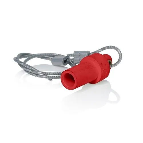 Leviton 15P21-UR 15 Series Cam-Type Male Protective Cap Taper Nose, Red
