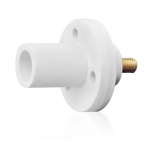 Leviton 15R21-UW 15 Series Male Receptacle, #8-#2 AWG, 0.5" Threaded Stud, White