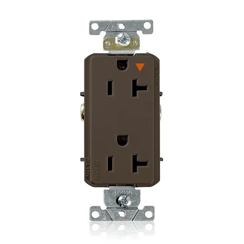 Leviton 16362-BIG Decora Plus Duplex Receptacle Outlet, 2-Pole, 3-Wire, Industrial Grade, 20A, 125V, NEMA 5-20R, Isolated Ground, Blue