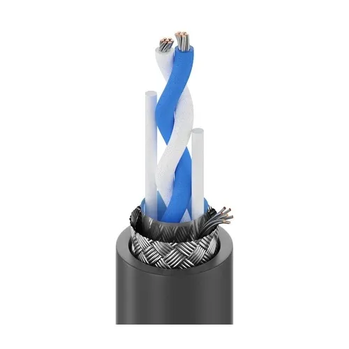 Belden 1696A B591000 1-Pair 22AWG Multi-Conductor Cable, Shielded, Spool, 1000', Black