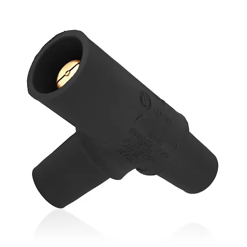 Leviton 16A22-UE Tapping Tee Adapter, Female-Female-Male, Black