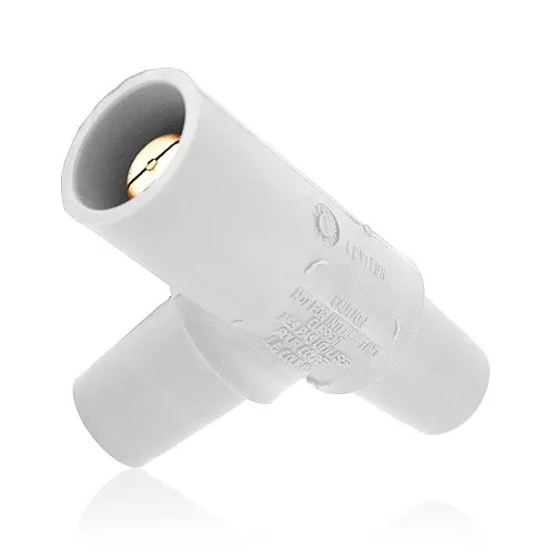 Leviton 16A22-UW WH Tapping 3W T-Connector, Tapered, No