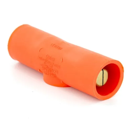 Leviton 16A25-UO 16 Series Taper Nose Double Male Connector Cam-Type Male-Male 400A, Orange