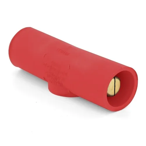 Leviton 16A25-UR 16 Series Taper Nose Double Male Connector Cam-Type Male-Male 400A, Red