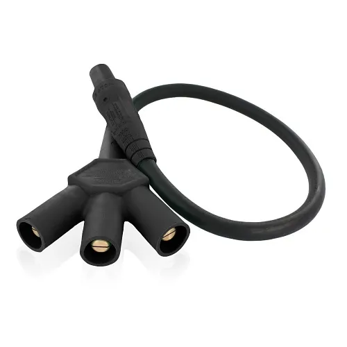 Leviton 16A36-UE 16 Series Female to Male-Male-Male Tri-Tap Plug, 4/0