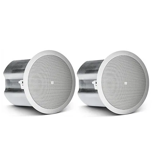 JBL Professional Control 16C/T 2-Way 6.5" Coaxial Ceiling Loudspeaker, Pair, White