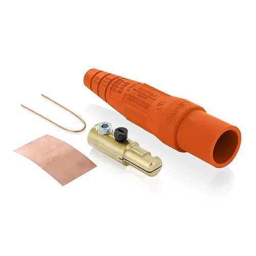 Leviton 16D21-UO Male Detach Plug Taper 1SE 1 Set, Orange