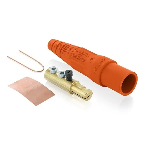 Leviton 16D22-UO Male Detach Plug Taper 2SE 2 Set Screw 2-2/0, Orange