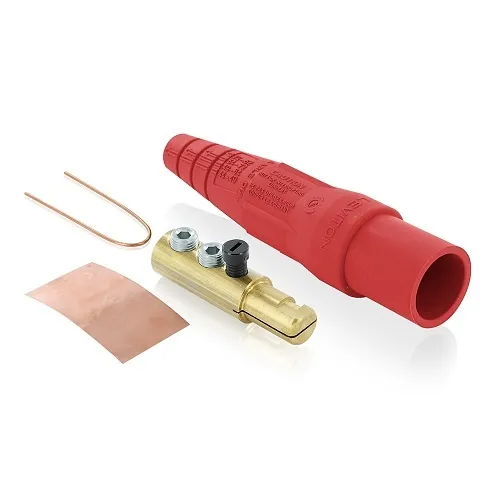 Leviton 16D22-UR RD Male Detach Plug Taper 2SE 2 Set Screw 2-2/0