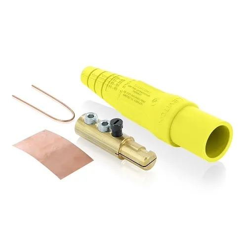 Leviton 16D22-UY YL Male Detach Plug Taper 2SE 2 Set Screw 2-2/0