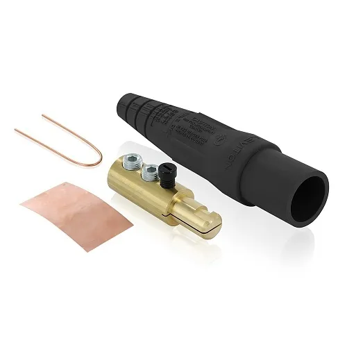 Leviton 16D24-TUE Male Detachable Plug with  Setscrews, 30A, Suitable for Wire Sizes 2/-4/0, Black