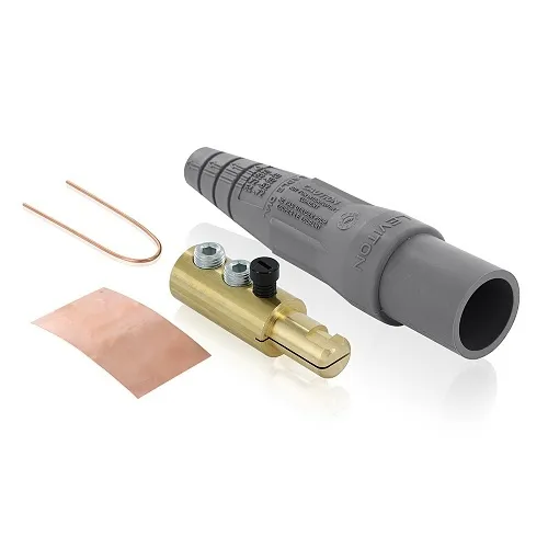 Leviton 16D24-UGY Male Detachable Plug Taper NOS Nose 1/0-4/0, Gray