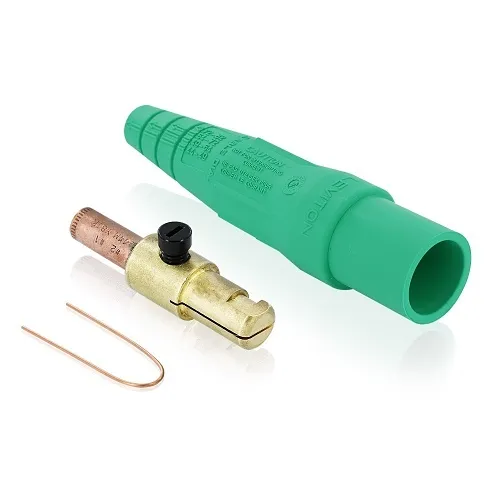 Leviton 16D25-UG Male Detachable Plug Taper Nose 2-1, Green