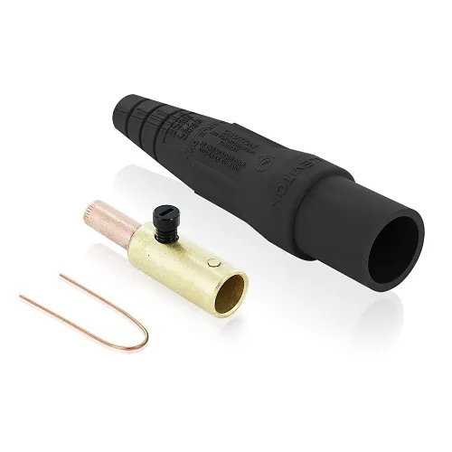 Leviton 16D28-UE EB Male Detach Plug Taper Nose #3/0-4/0 NOS