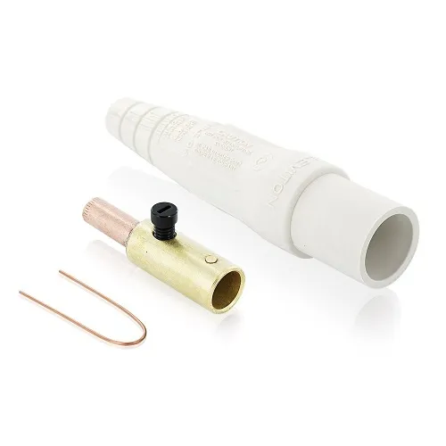 Leviton 16D28-UW Male Detach Plug Taper NOS Nose 3/0-4/0, White