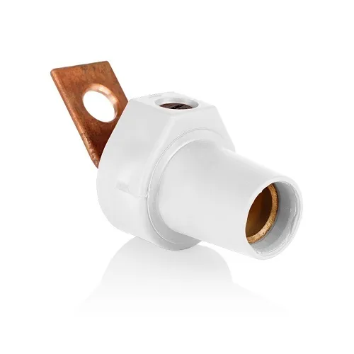Leviton 16F21-UW Female Angle Connector Taper Nose, 2-4/0AWG, White