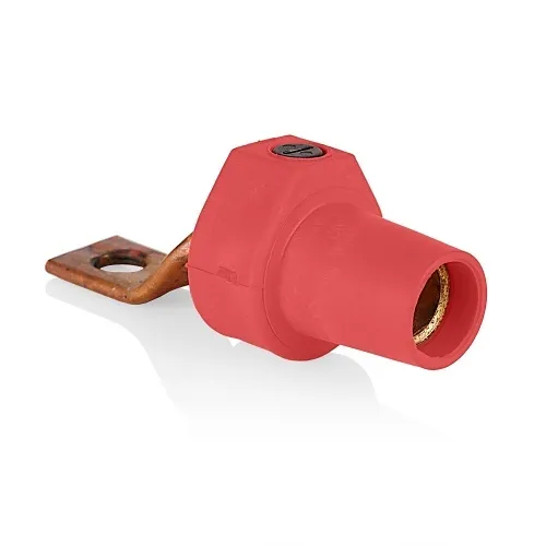 Leviton 16F22-UR Female Offset Connector Taper Nose, 2-4/0AWG, Red
