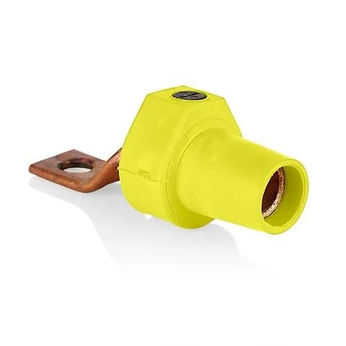 Leviton 16F22-UY Female Offset Connector Taper Nose, 2-4/0AWG, Yellow
