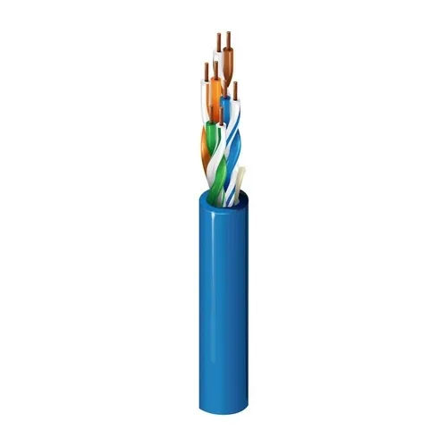 Belden 1700A 009U1000 Category 5E+ Premise Horizontal Cable 350 MHz, 4-Bonded Pairs, 24 AWG Solid BC Conductors, U/UTP, Riser-CMR, PVC Jacket