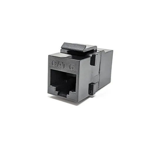 Dynacom 17159-C6-BK Keystone Jack, CAT6 Data Coupler, Black