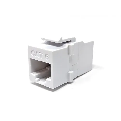 Dynacom 17159-C6-WH CAT6 Keystone Feed-Thru Coupler RJ45 Female-to-Female, White