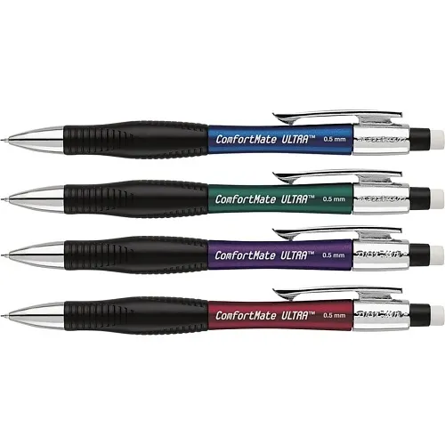 Paper Mate 1738797 Comfortmate Ultra Mechanical Pencil, 0.5mm, Black Lead, Assorted Barrel Colors, Dozen