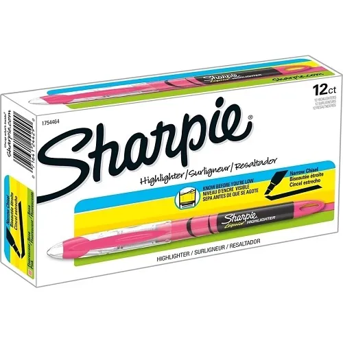 Sharpie 1754464 Liquid Pen Style Highlighters, Fluorescent Pink Ink, Chisel Tip, 12-Pack