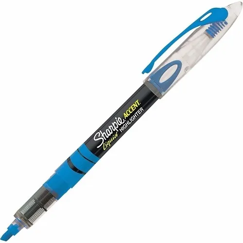 Sharpie 1754467 Liquid Pen Style Highlighters, Fluorescent Blue, Chisel Tip, 12-Pack