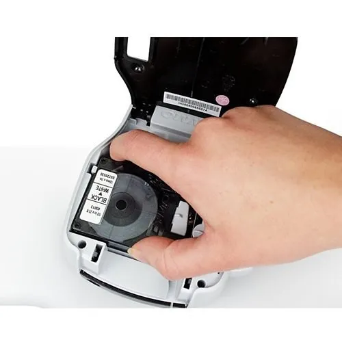 DYMO 1761554 Label Manager Series Labeling Tape, Standard D1 Cartridge, 3/8in x 23ft, White/Black Print, 6-Pack