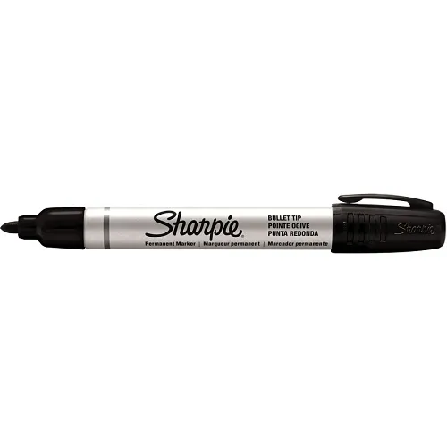 Sharpie 1794229 Durable Metal Barrel Permanent Marker, Medium Bullet Tip, Black