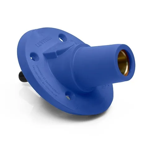 Leviton 17R24-SB 17 Series Female Panel Mount Receptacle, 30°, Blue