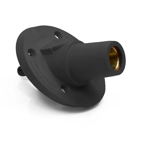 Leviton 17R24-SE 17 Series Female Panel Mount Receptacle, 30°, Black